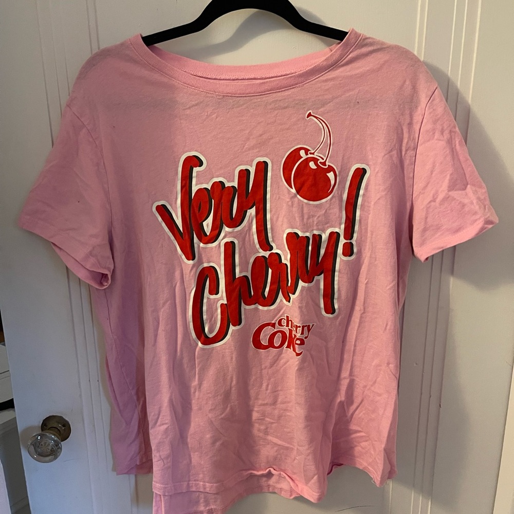 Cherry Coke  Pink Graphic T-Shirt